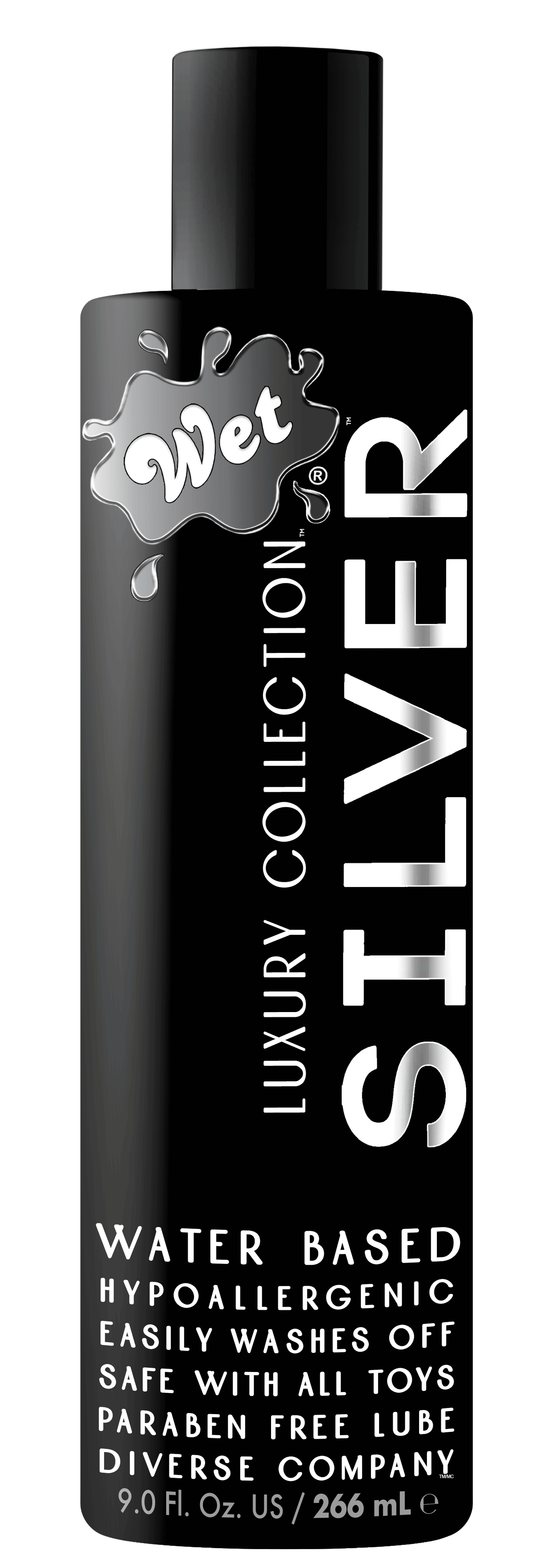 Wet Silver Luxury Water Based Lubricant - 9 Fl. Oz. WT27114
