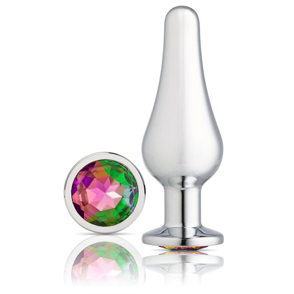 Cloud 9 Novelties Gems Silver Chrome Tall Plug - Small WTC306