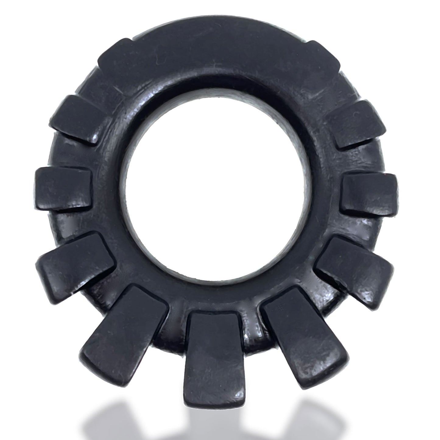 Cock-Lug Lugged Cockring - Black OX-1922-BLK
