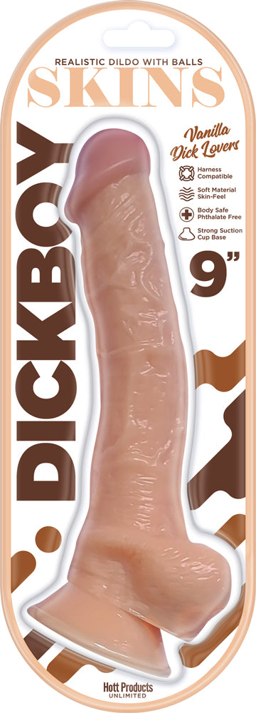 Dickboy - Skins - Dildo With Balls - 9 Inch - Vanilla Dick Lovers HP3363