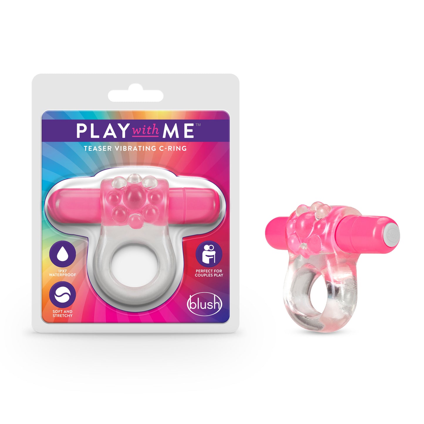 Play With Me Teaser Vibrating C-Ring Pink BL-74100