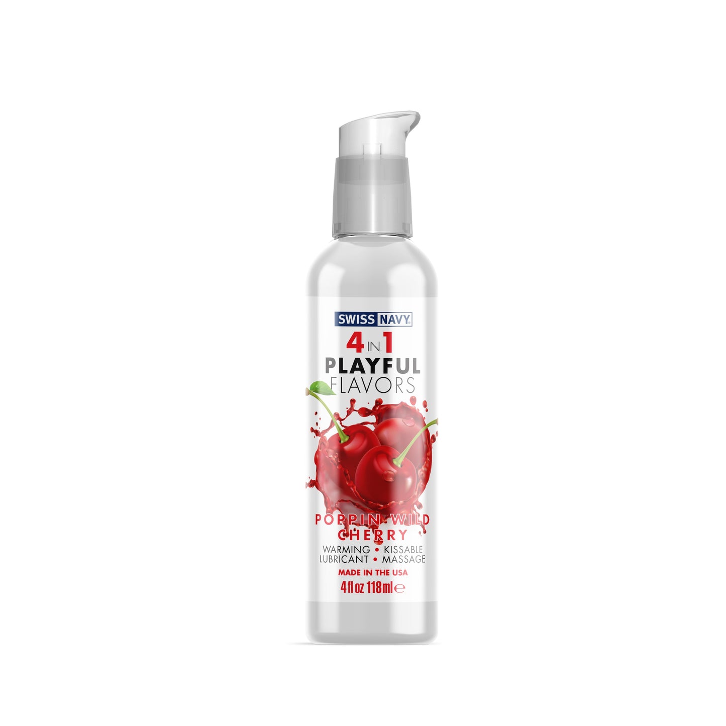 Swiss Navy 4-in-1 Playful Flavors - Pop'n Wild Cherry - 4 Fl. Oz. MD-SN4N1FPWC4
