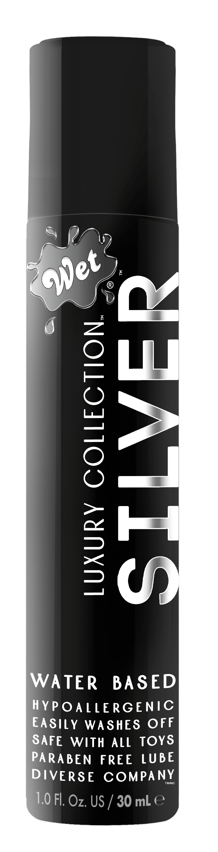 Wet Silver Luxury Water Based Lubricant - 1 Fl. Oz. WT27118