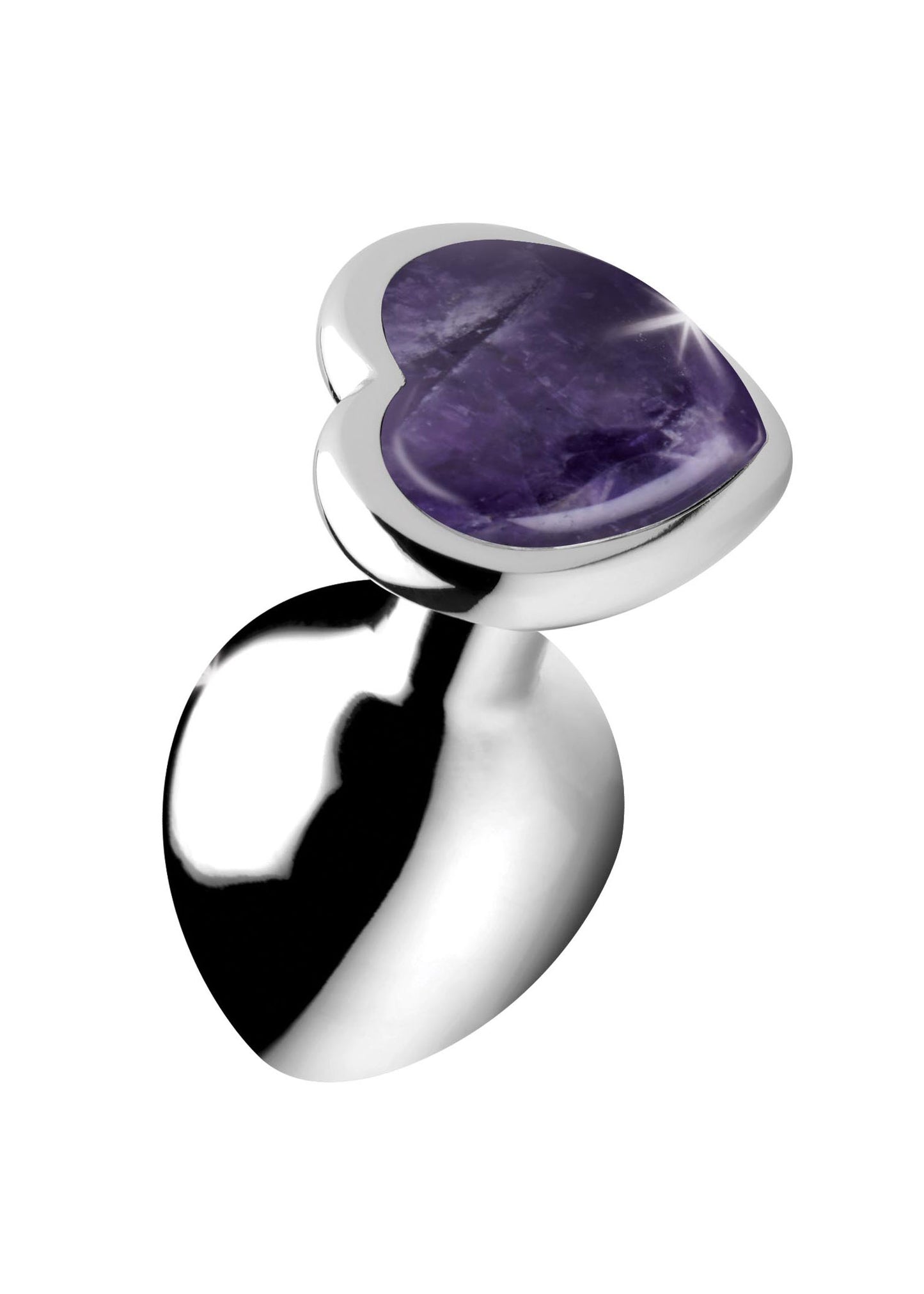 Amethyst Heart Anal Plug - Medium BTYS-AG750-MED