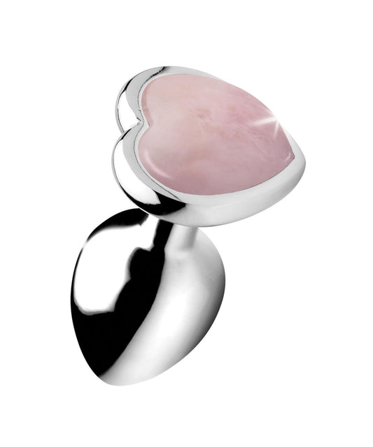 Rose Quartz Heart Anal Plug -Small BTYS-AG751-SML