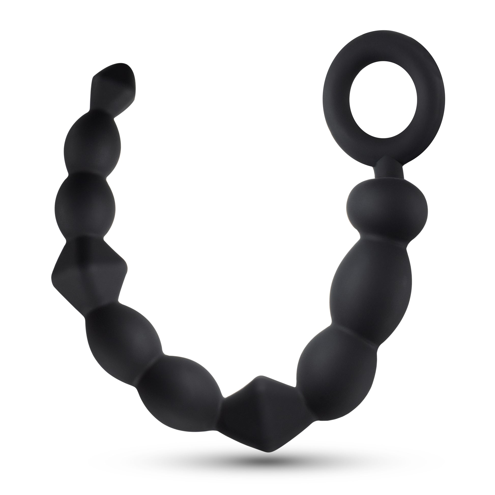 Anal Adventures Platinum - Silicone Beginner Anal  Beads - Black BL-23945