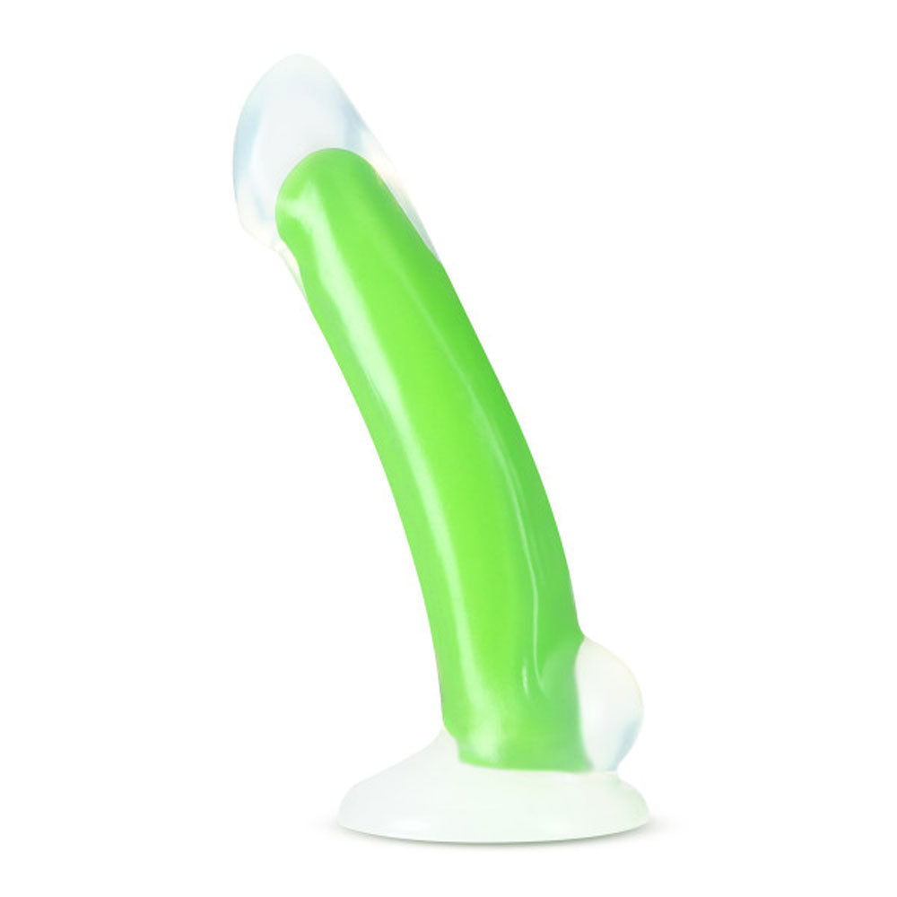 Neo Elite - Glow in the Dark - Omnia - 7 Inch  Silicone Dual Density Dildo - Neon Green BL-80222