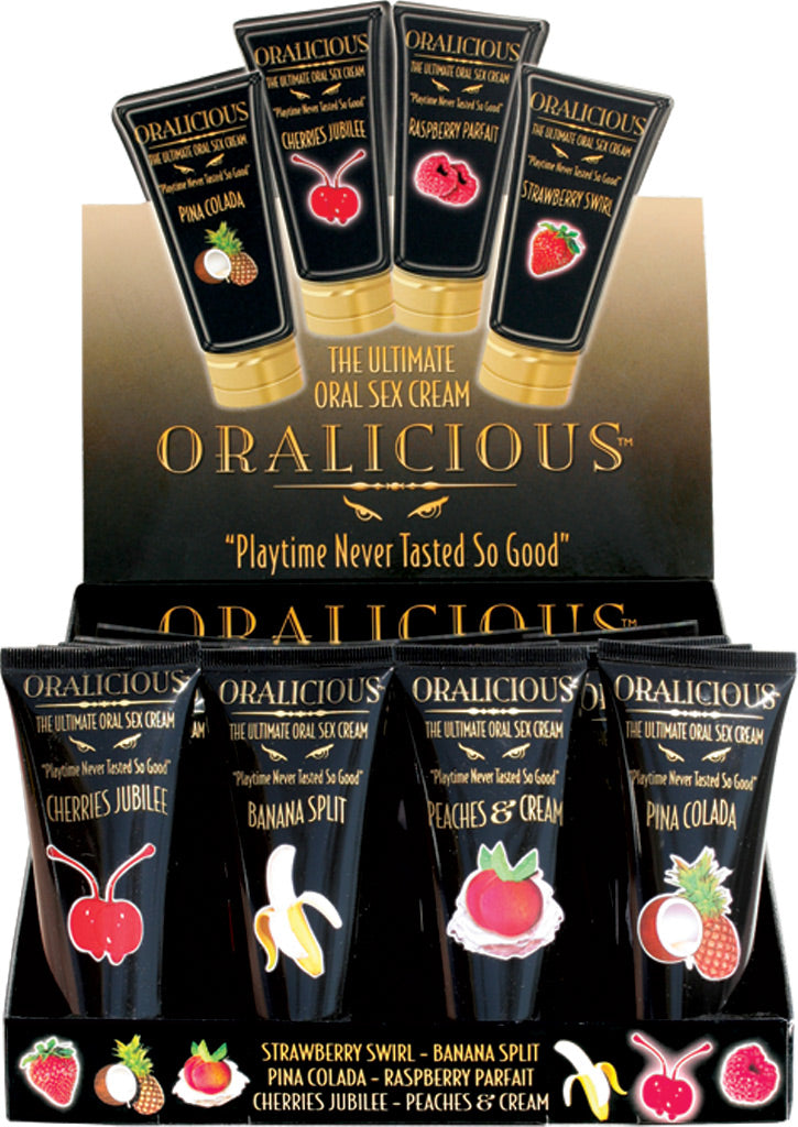 Oralicious - 24 Piece P.O.P. Display - 2 Fl. Oz. Tubes - Assorted Flavors HTP2160-D