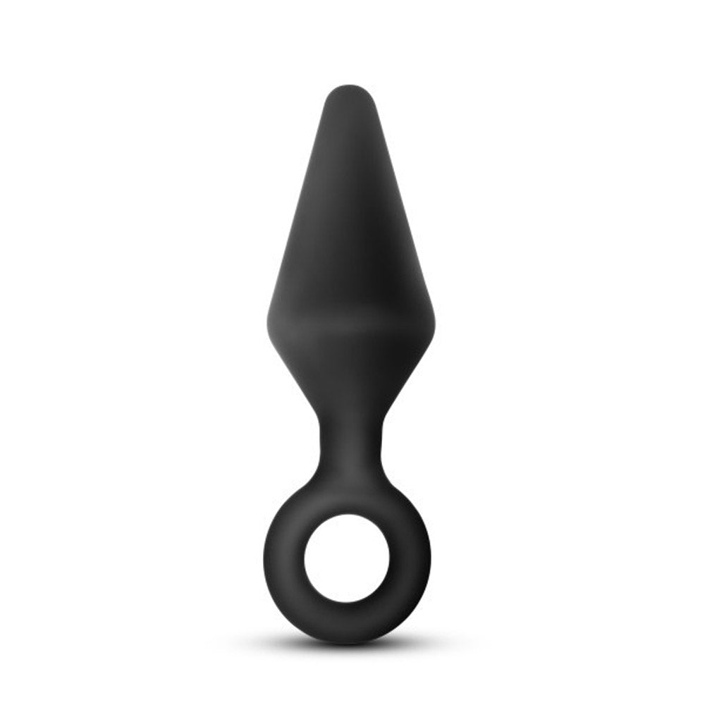 Anal Adventures Platinum - Silicone Loop Plug -  Medium - Black BL-10885