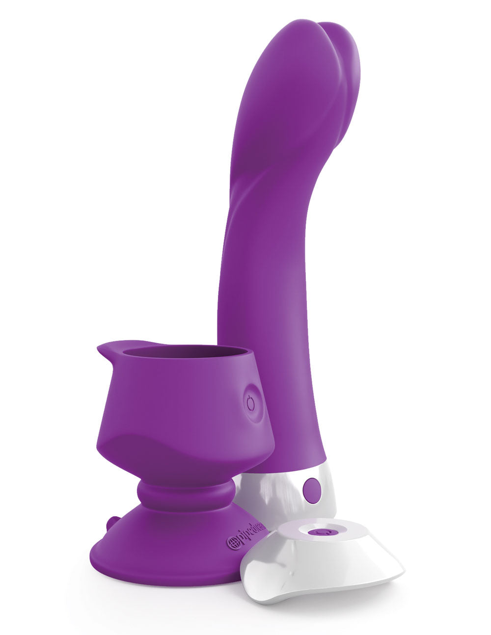 Threesome Wall Banger G Silicone Vibrator - Purple PD7071-12