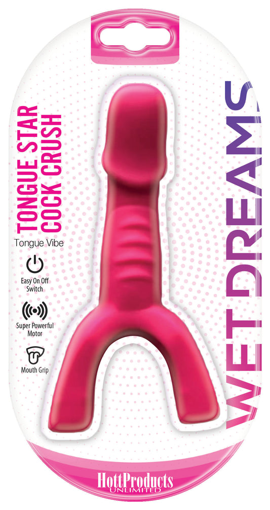 Tongue Star Cock Crush Tongue Vibe With Penis Super Powerful Motor - Pink HTP3273